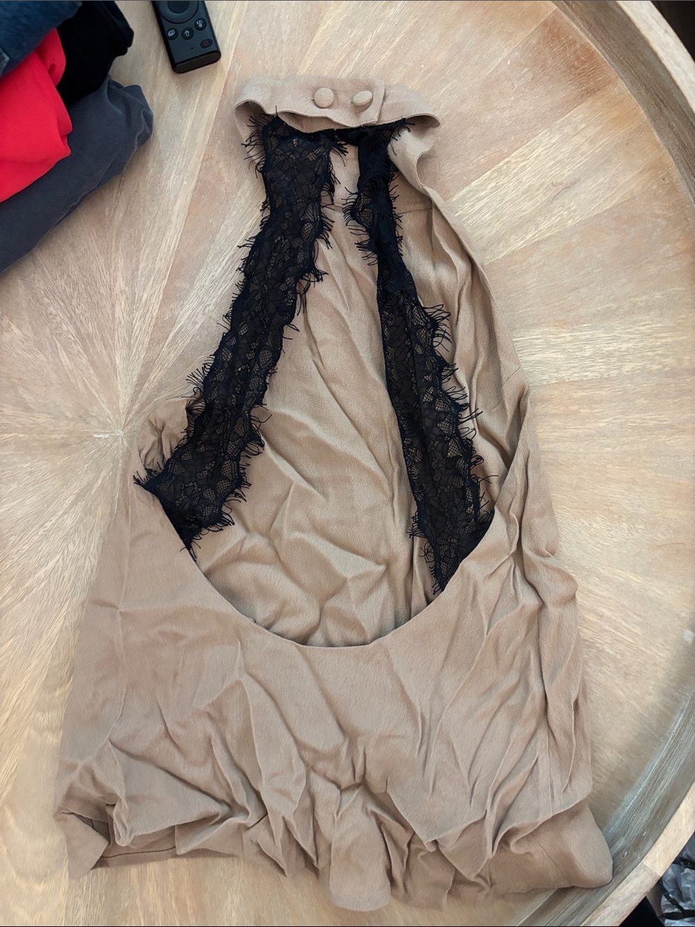 NWOT Lace-Trim Halter